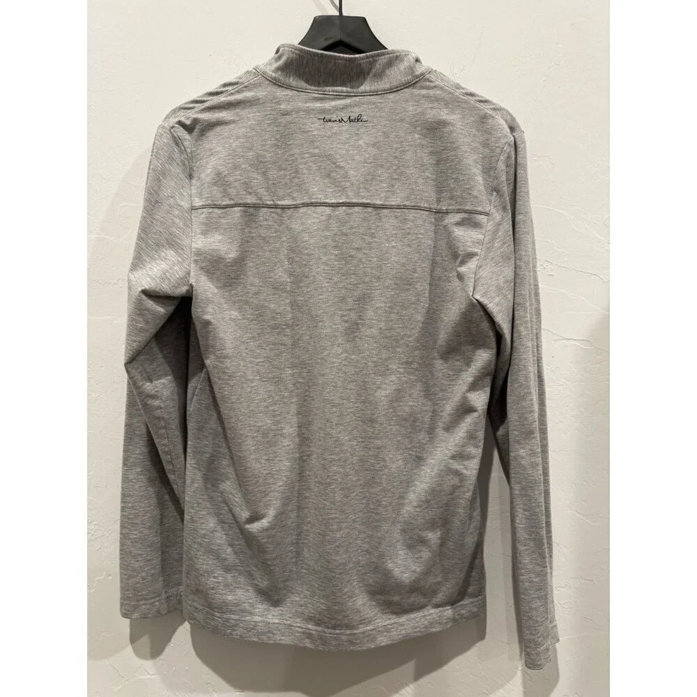 TravisMathew Quarter Zip Tequila Sunrise Golf Jacket Gray Size S